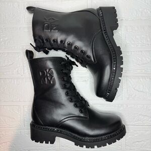 New DKNY Black Combat Boots